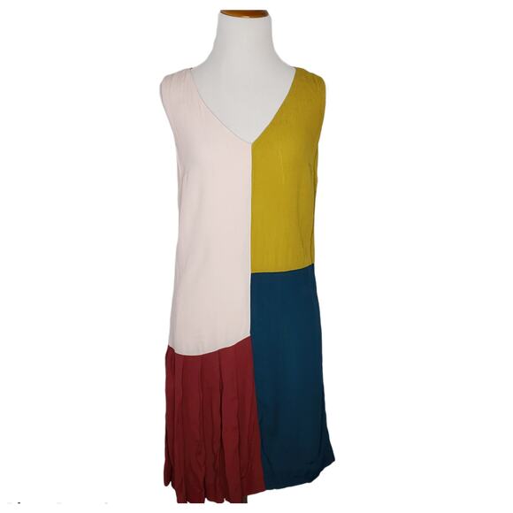 Anthropologie HD in Paris Jules Colorblock Shift Drop Waist Flapper Teal Women 4 - Picture 2 of 12